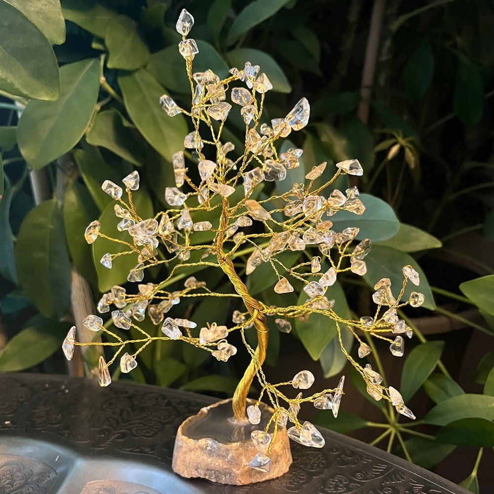 Citrine tree with agate base
